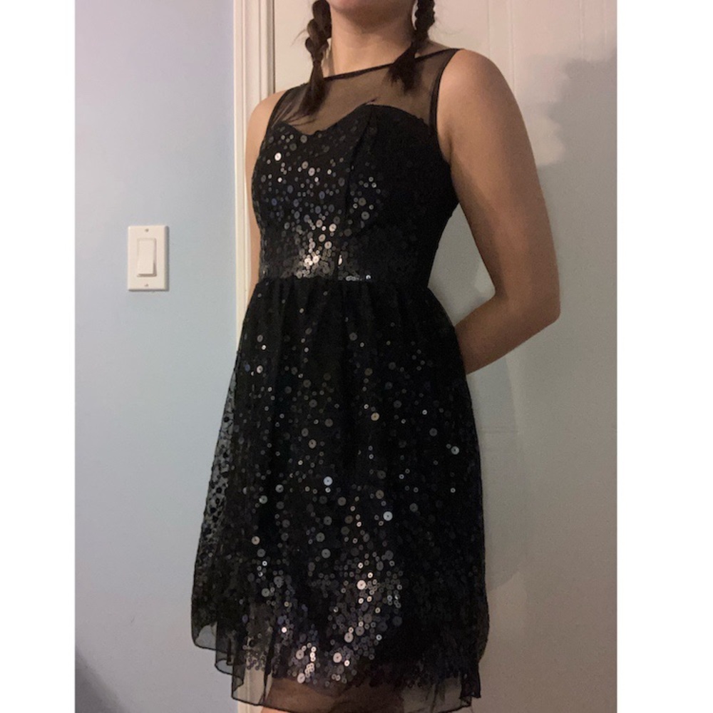 Black Delias Sequin Dress